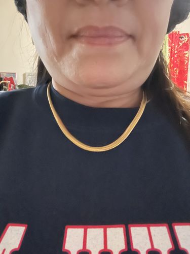 Customer photo review of JO Classic Flat Snake Necklace, Bracelet and Ankel (Purchase Individually)