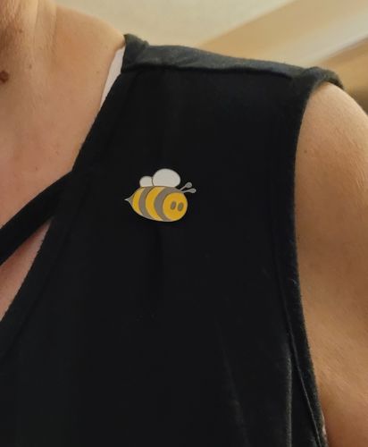 Customer photo review of Save The Bees™ Pin