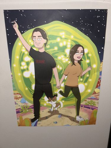 Customer photo review of 'Rick and Morty' Custom Portrait