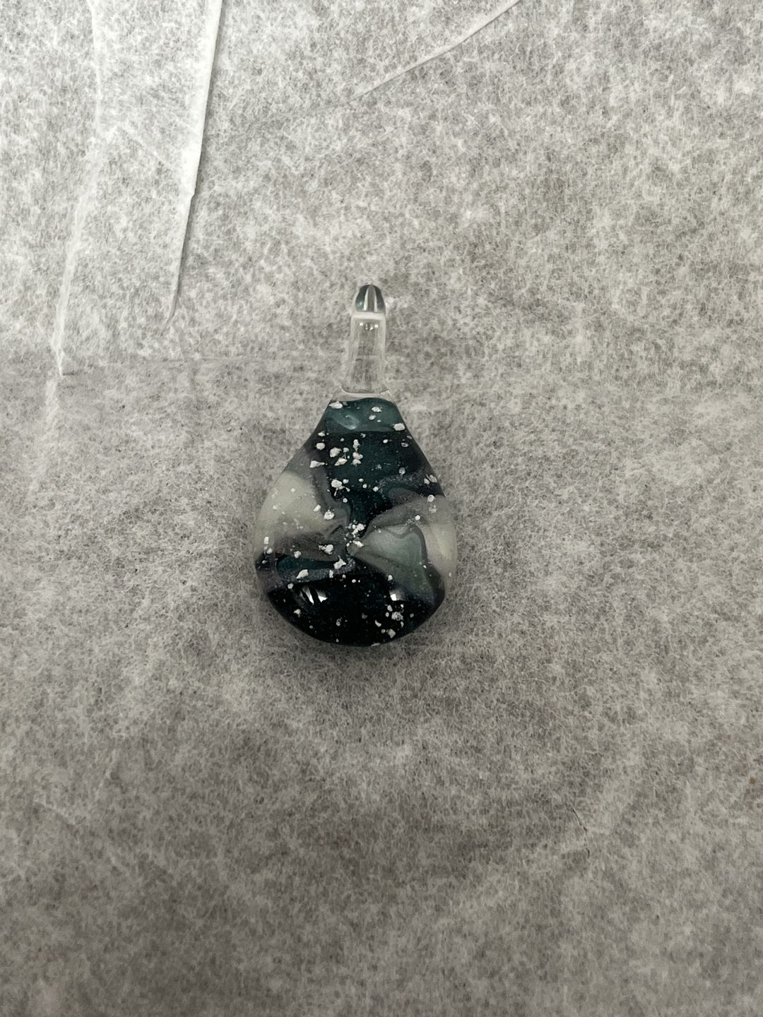 Customer photo review of Ocean Crash Pendant with Infused Cremation Ashes
