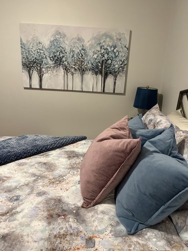 Customer photo review of 'Blue Tree' Framed Canvas