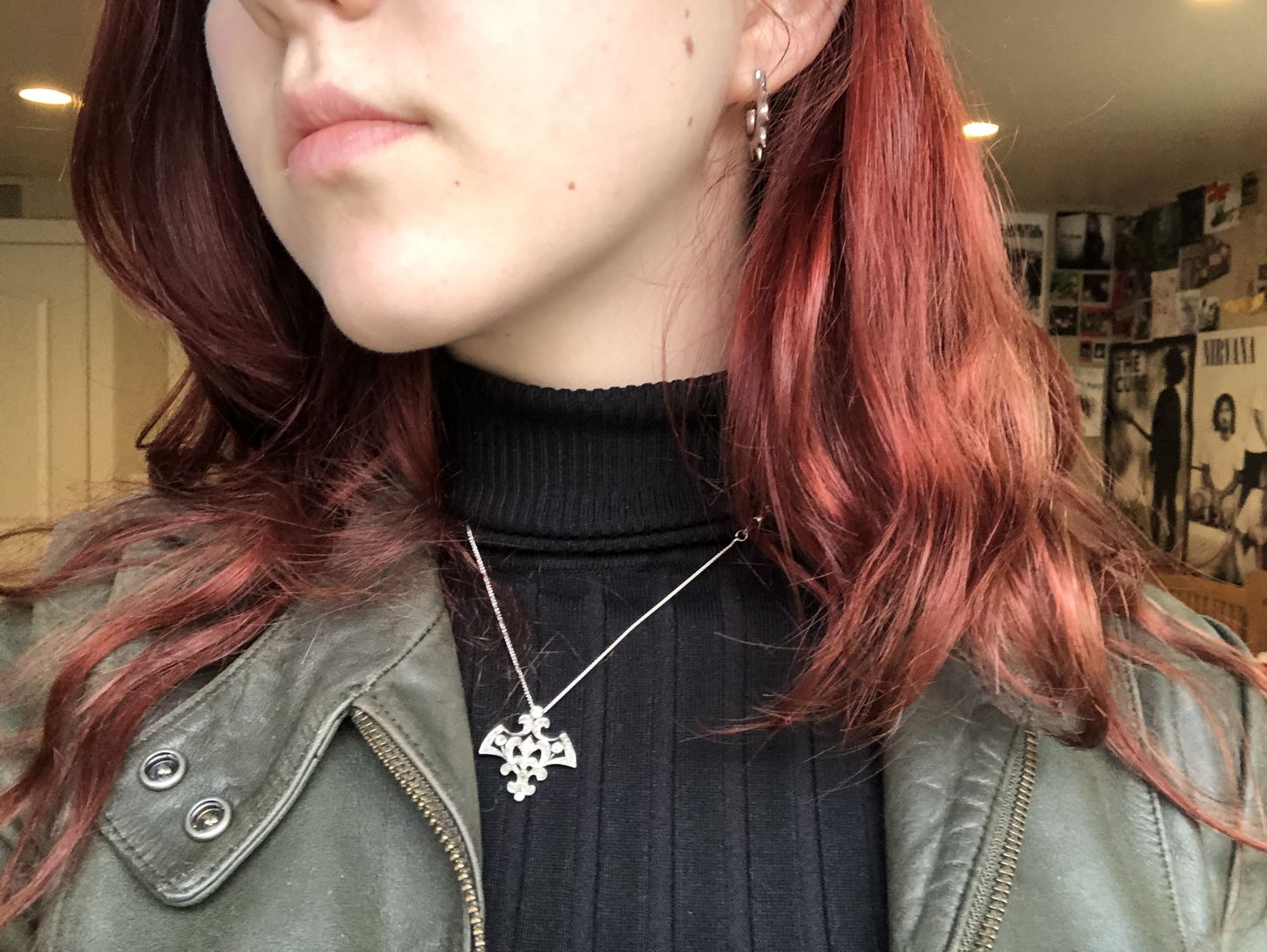 Customer photo review of SPIKED OPEN HOOP EARRING