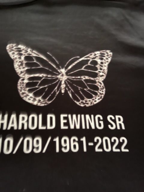 Customer photo review of Angel Wings Memorial Personalized T-shirt