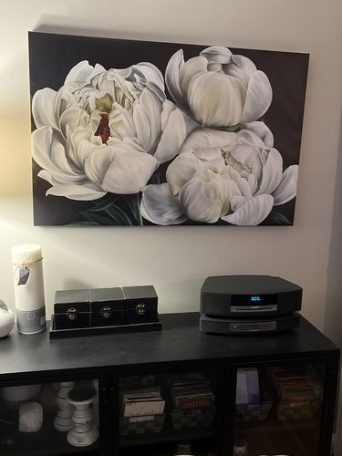 Customer photo review of 'White Peonies' Framed Canvas