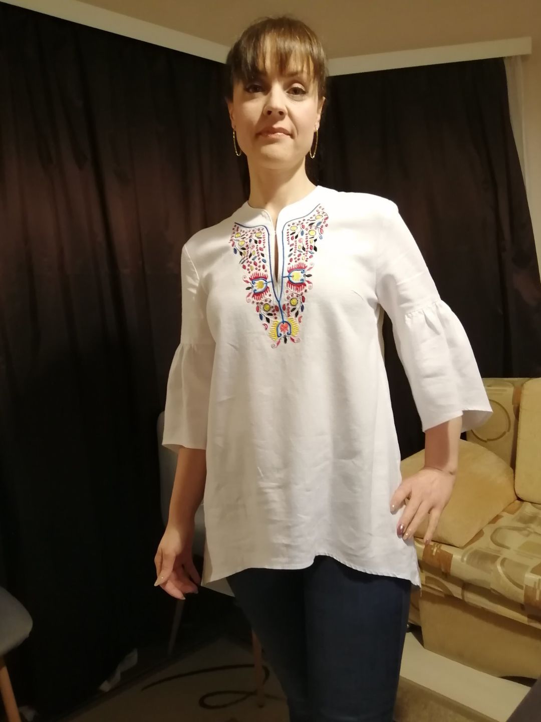 Customer photo review of Дамска риза бродирана с шевица "Плодородие"