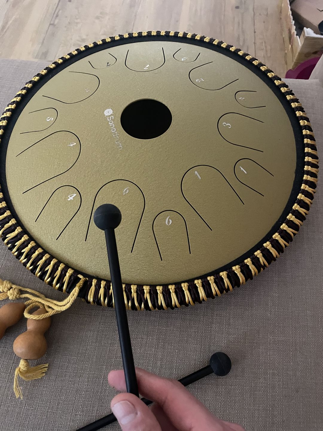 Customer photo review of Sonodrum Zungentrommel - "Exclusive" - Handgefertigt - 38cm - 14 Zungen - C-Dur