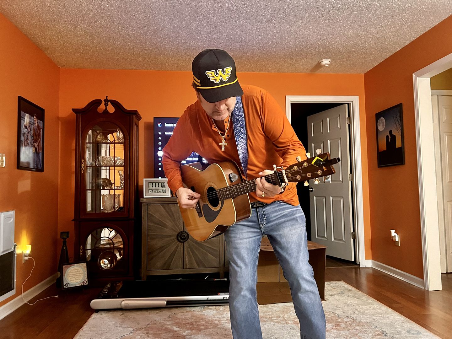 Customer photo review of Seager x Waylon Jennings Flying W Snapback Hat - Black