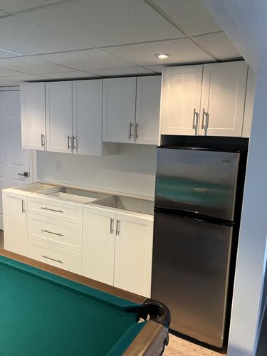 Customer photo review of 30" High Wall Cabinets - 12 3/4" Width x 30" High - Finished Side Panel