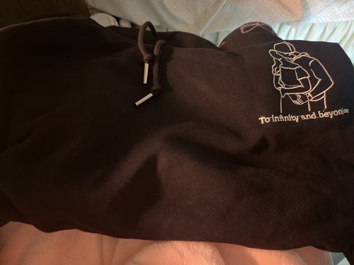 Customer photo review of Personalized Photo Line Drawing Embroidered Hoodie