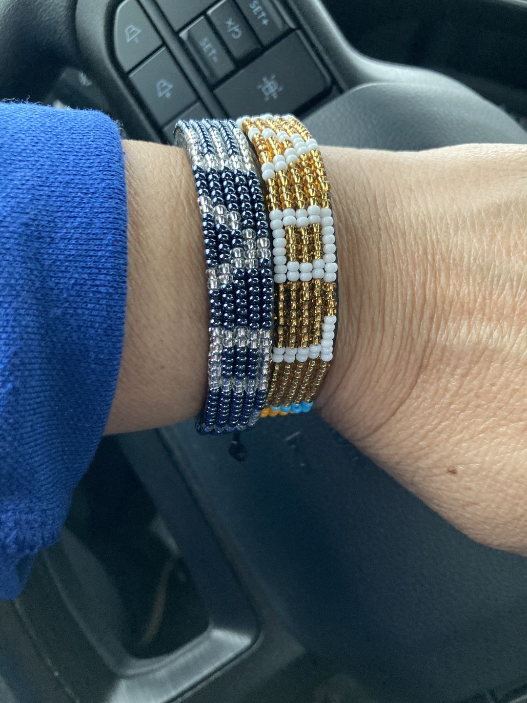 Customer photo review of LOVE Bracelet - Gold/White