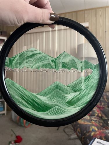 Customer photo review of Moving Sand Glass Art