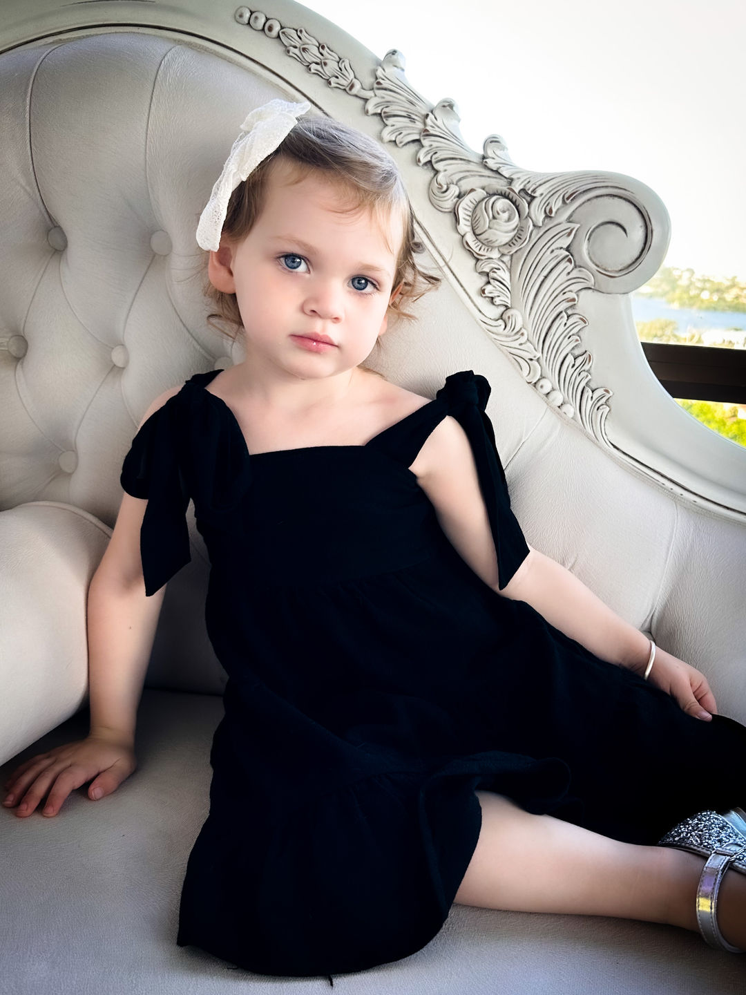 Customer photo review of Karolina Tiered Dress - Black Noir