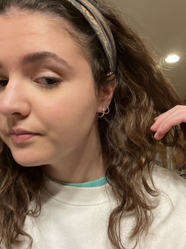 Customer photo review of mona hoops (2mm x 15mm)