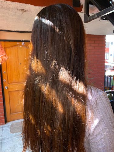 Reseña con foto de un cliente sobre Henna Jamila Hair