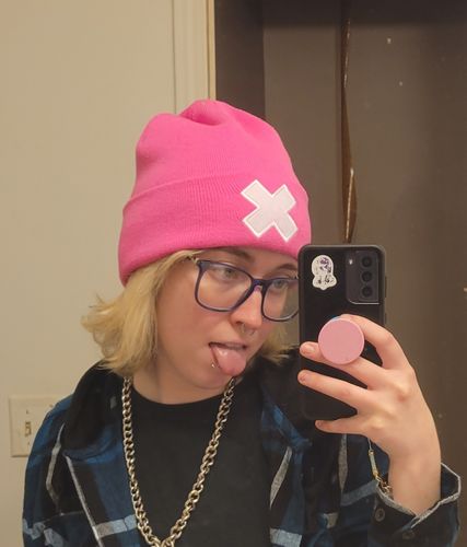 Customer photo review of Cotton Candy Lover Beanie