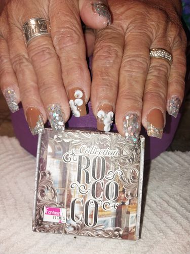 Customer photo review of Acrílico Colección Rococo Plata 4 pzas Fantasy Nails
