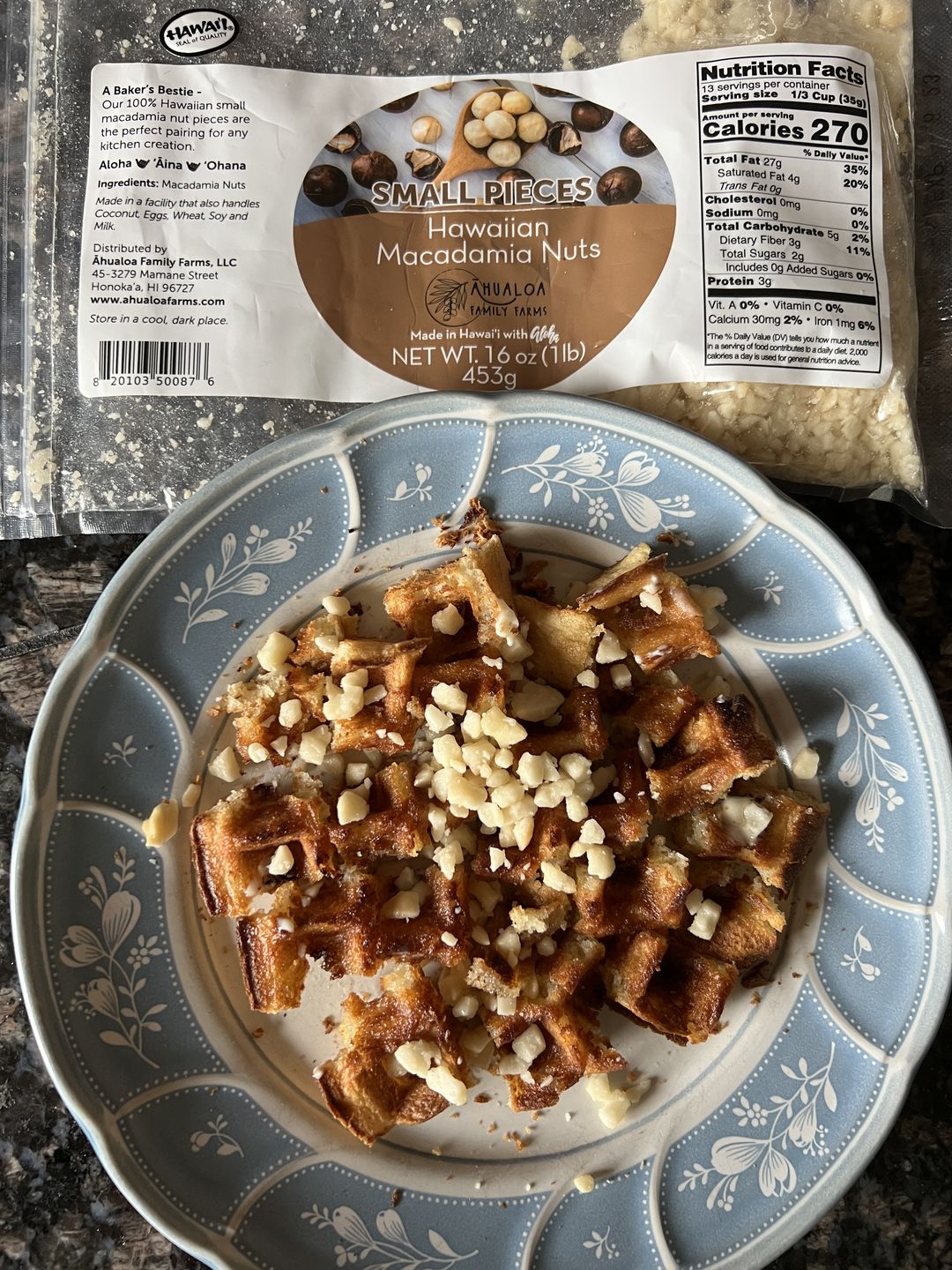 Customer photo review of Hawaiian Macadamia Nut Small Pieces