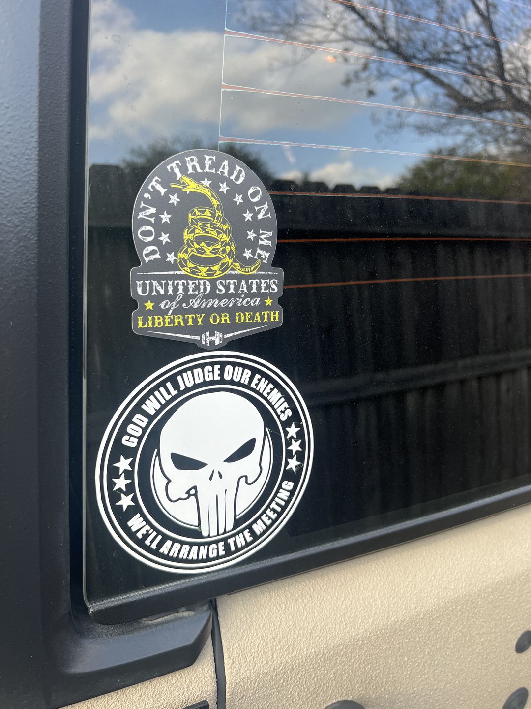 Customer photo review of Don't Tread on Me Decal
