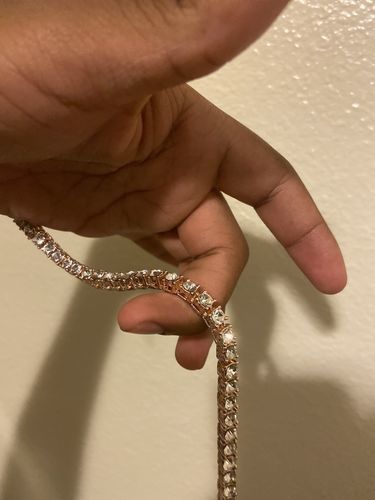 Customer photo review of 18K Gold Diamond Tennis Chain