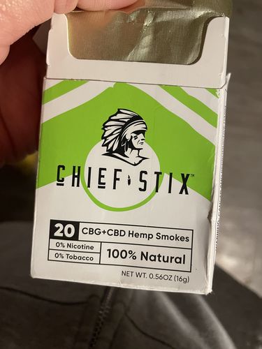Customer photo review of Chief Stix CBG + CBD Regular Smokes (20ct/pack)