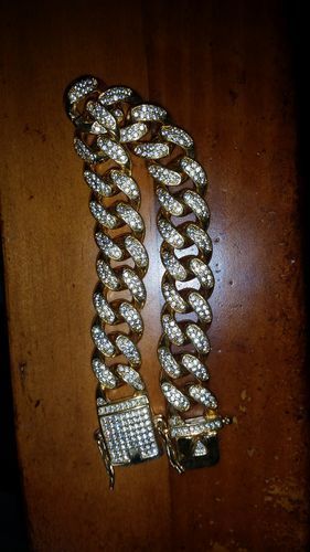Customer photo review of 18K Gold Diamond Miami Cuban Link Bracelet