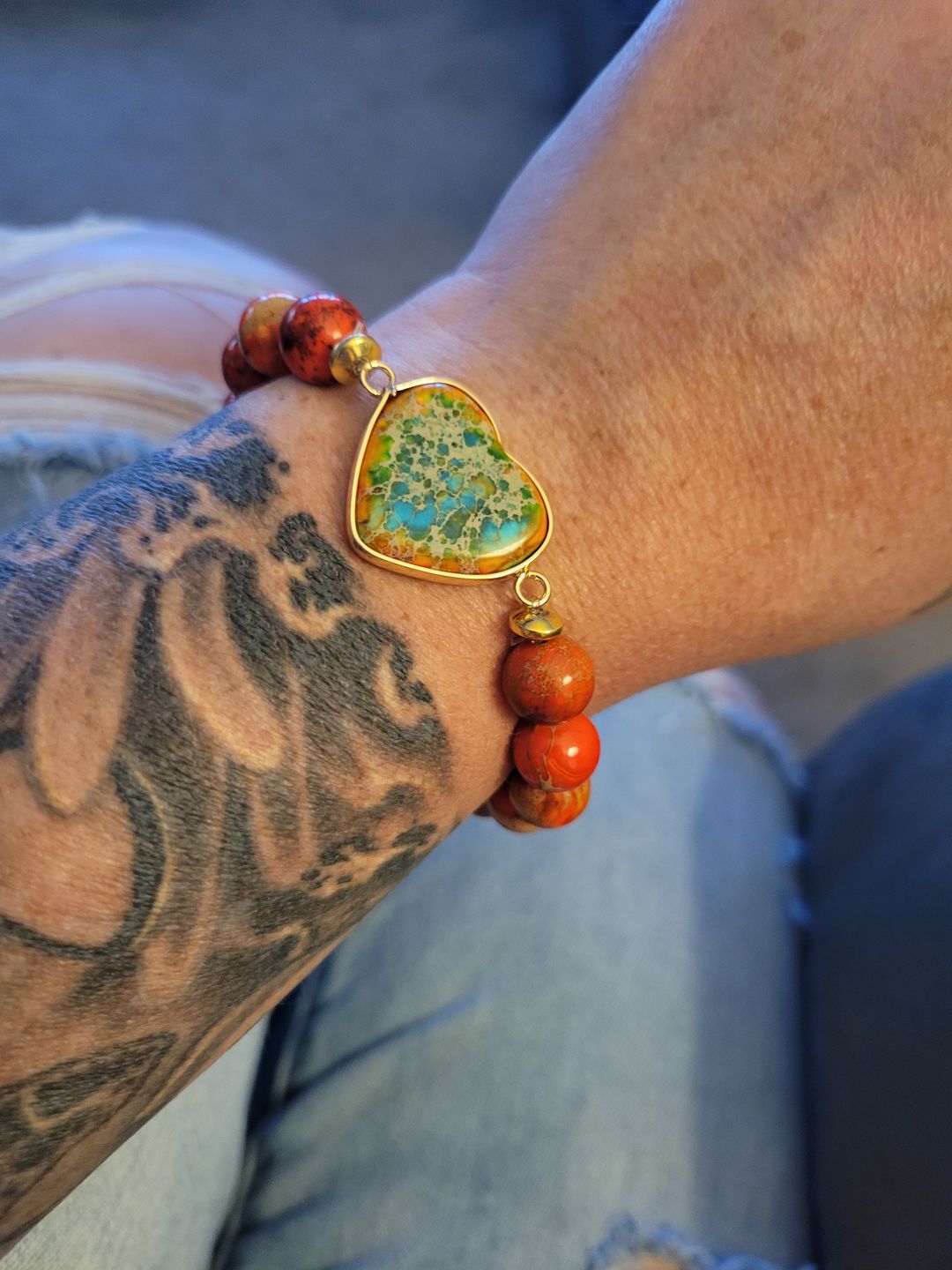 Customer photo review of Love of Fire Healing Bracelet