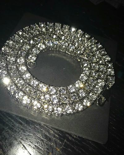 Customer photo review of 18K Gold Diamond Tennis Chain
