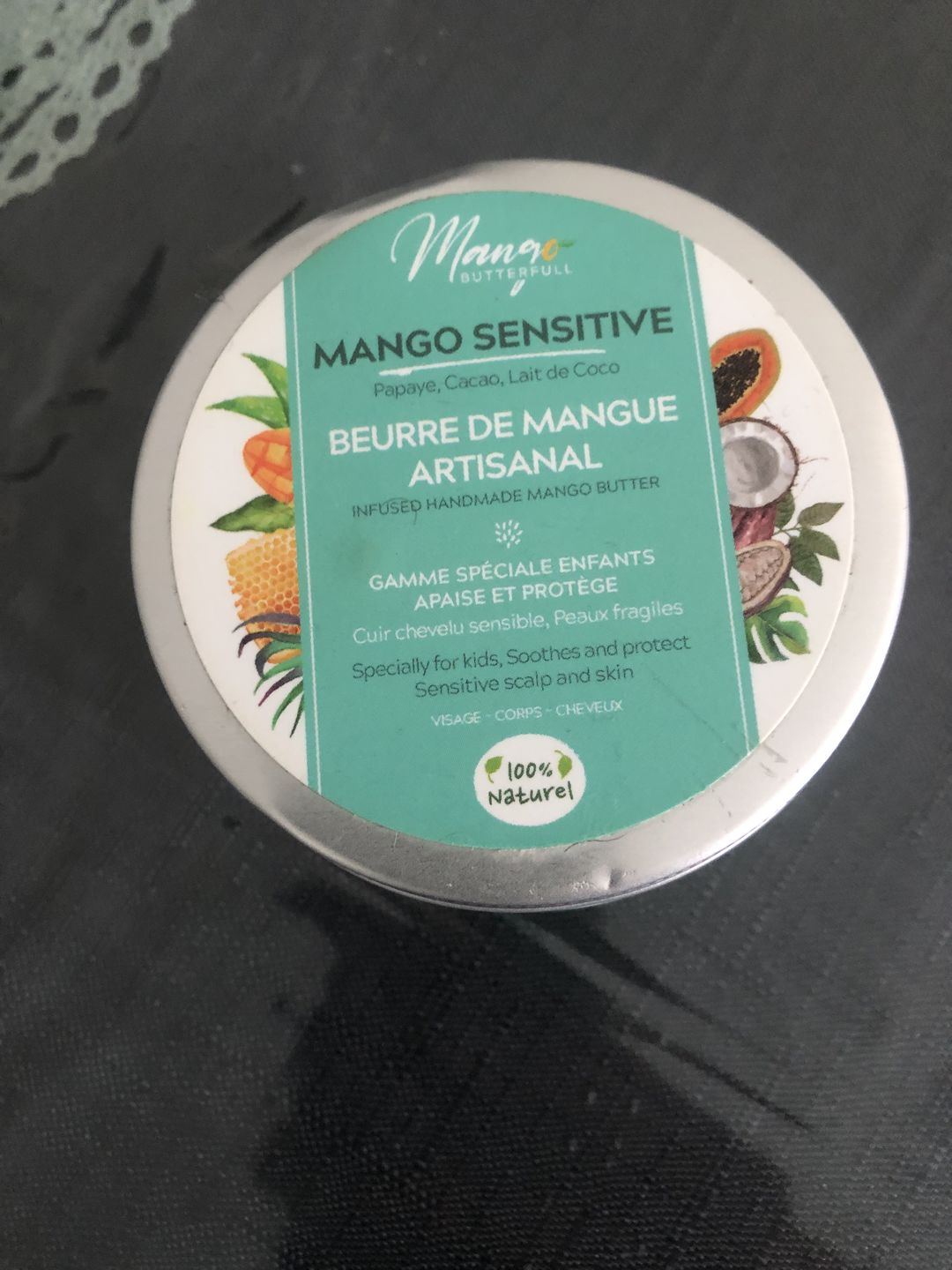 Customer photo review of Beurre de mangue artisanal SENSITIVE