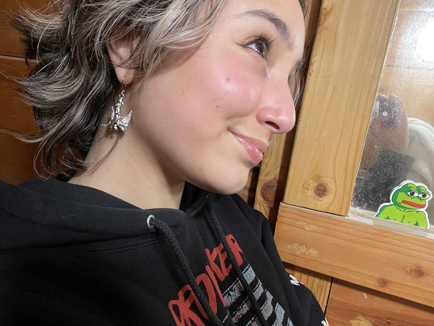 Customer photo review of FALLEN ANGEL EARRING