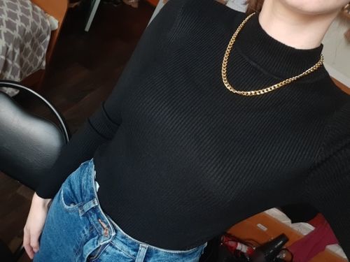 Customer photo review of 18K Gold Cuban Link Chain