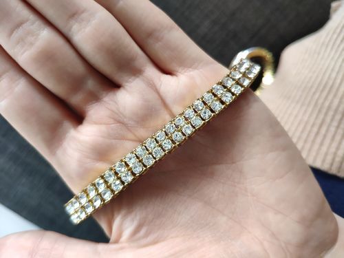 Customer photo review of 18K Gold Diamond Tennis Chain