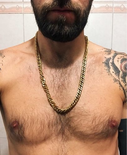 Customer photo review of 18K Gold Cuban Link Chain