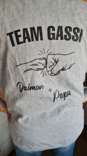 Customer photo review of Team Gassi Fauststoß - Individueller Hoodie Unisex Rückendruck