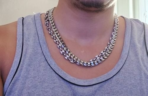 Customer photo review of 18K Gold Cuban Link Chain