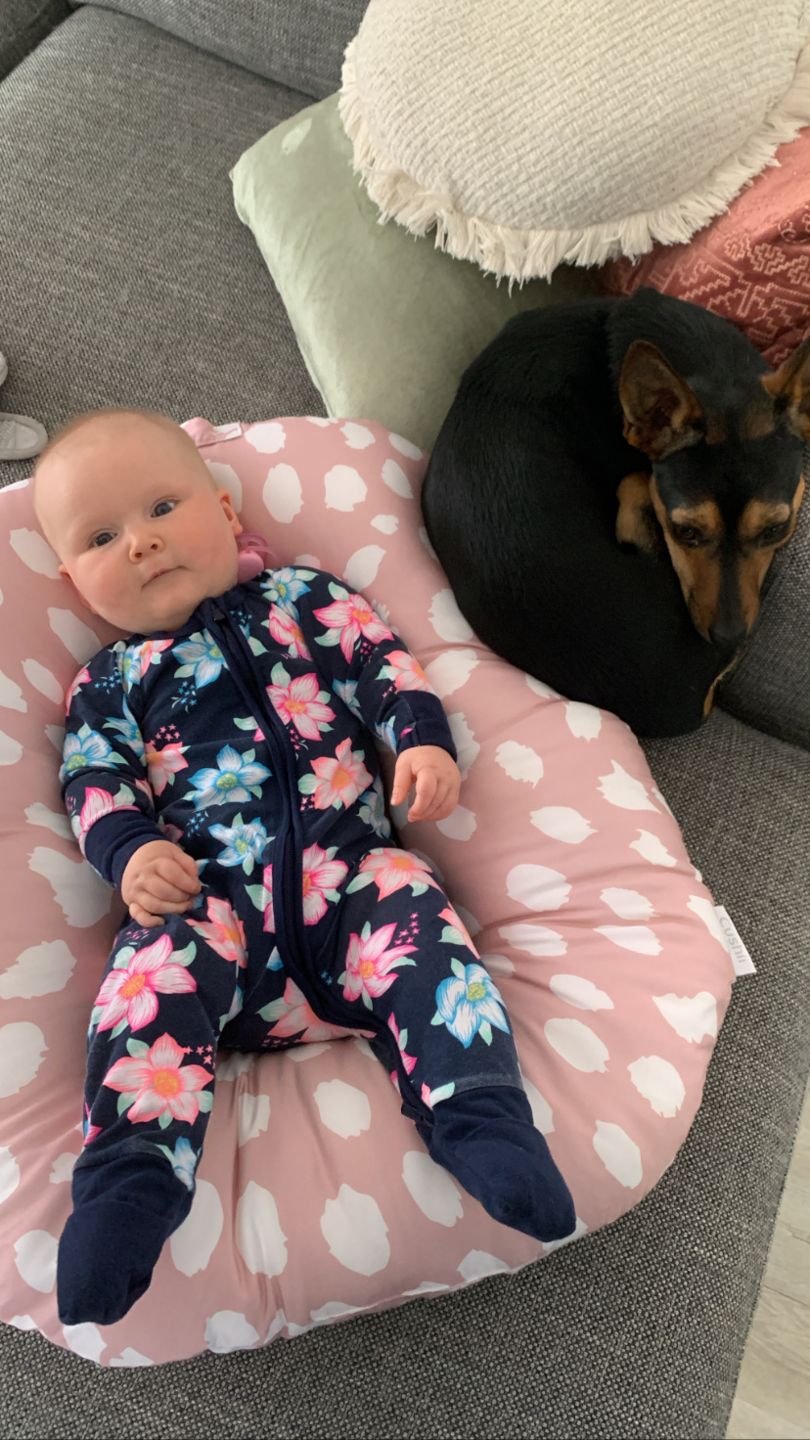 Customer photo review of Cushii Lounger Marula - Blush