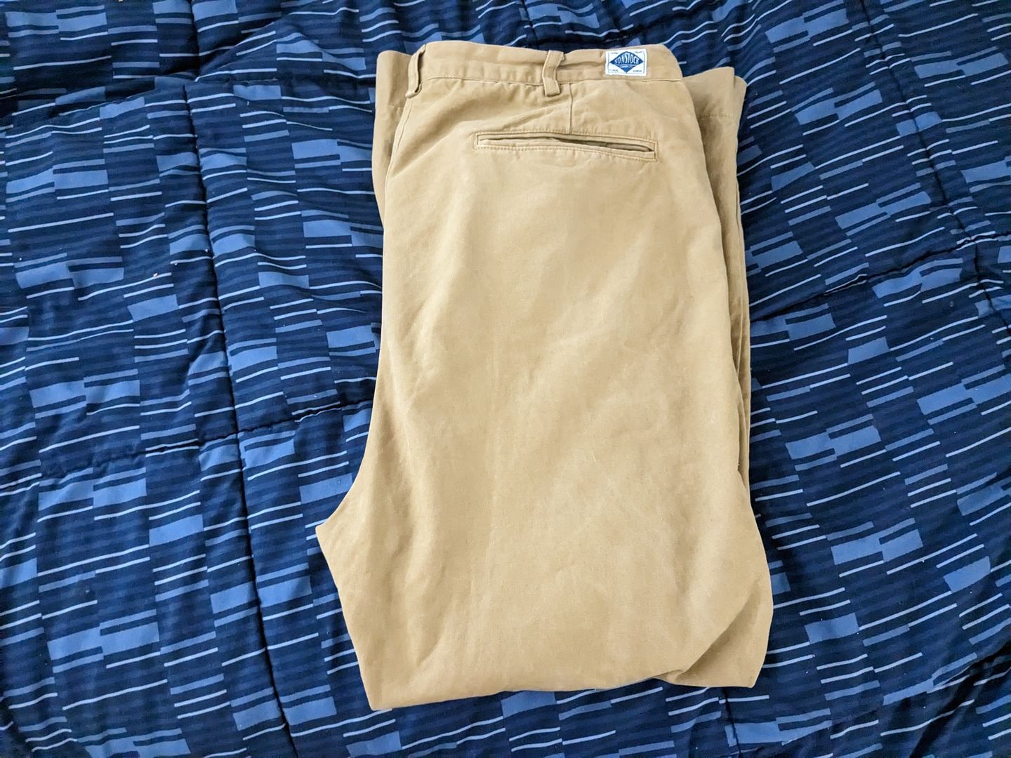 Customer photo review of 1930s IVY Style Double Pleated Chino Trousers - Yellow