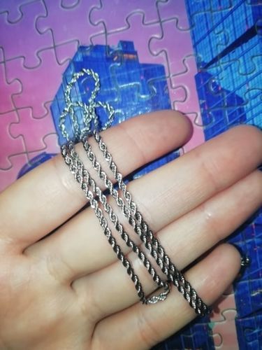 Customer photo review of 18K Gold Rope Chain (3mm - 8mm)