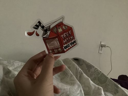 Customer photo review of Milk Carton Stickers!
