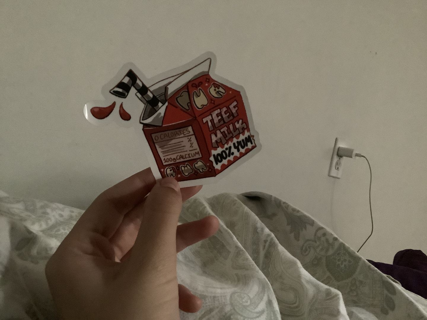 Customer photo review of Milk Carton Stickers!