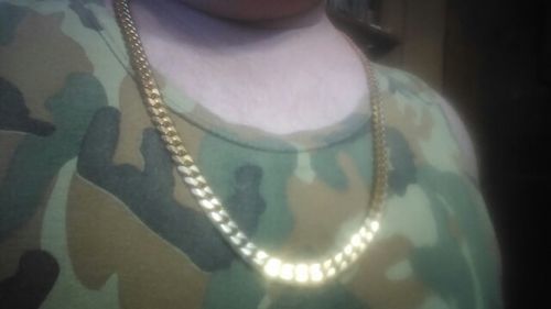 Customer photo review of 18K Gold Cuban Link Chain
