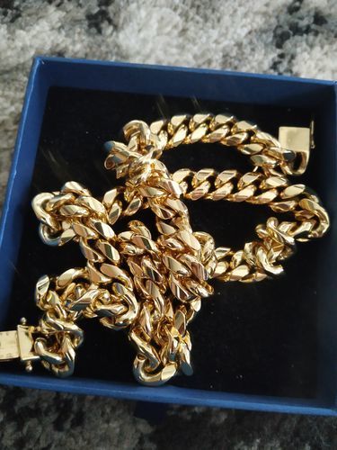 Customer photo review of 18k Gold Thick Cuban Link Chain (8mm-18mm)