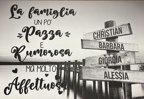 Customer photo review of TELA PERSONALIZZATA "TRAMONTO AL MOLO"