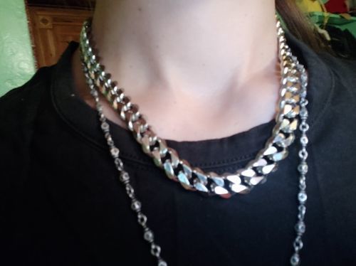 Customer photo review of 18K Gold Cuban Link Chain
