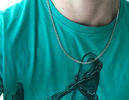 Customer photo review of 18K Gold Cuban Link Chain