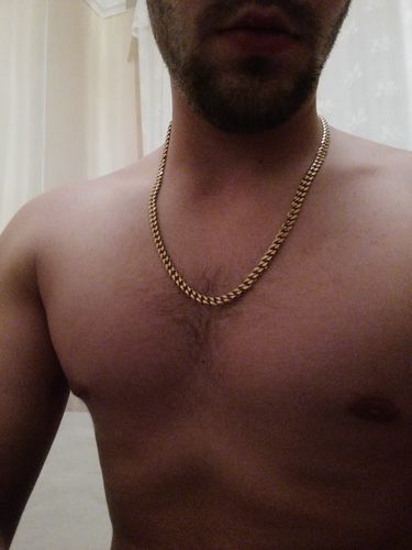 Customer photo review of 18K Gold Cuban Link Chain