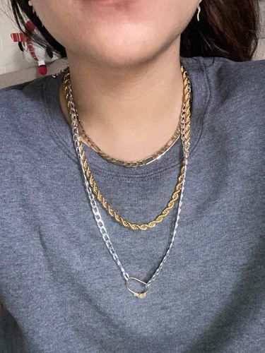 Customer photo review of 18K Gold Rope Chain (3mm - 8mm)