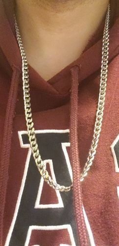 Customer photo review of 18K Gold Cuban Link Chain