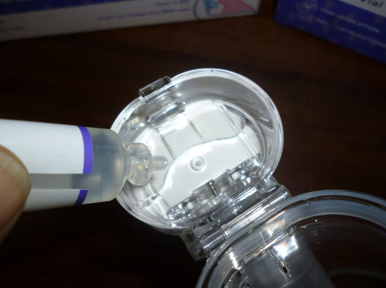 Customer photo review of 7% SALINE SOLUTION FOR NEBULIZER - FOR INHALATION THERAPY  - 50 5ML vials