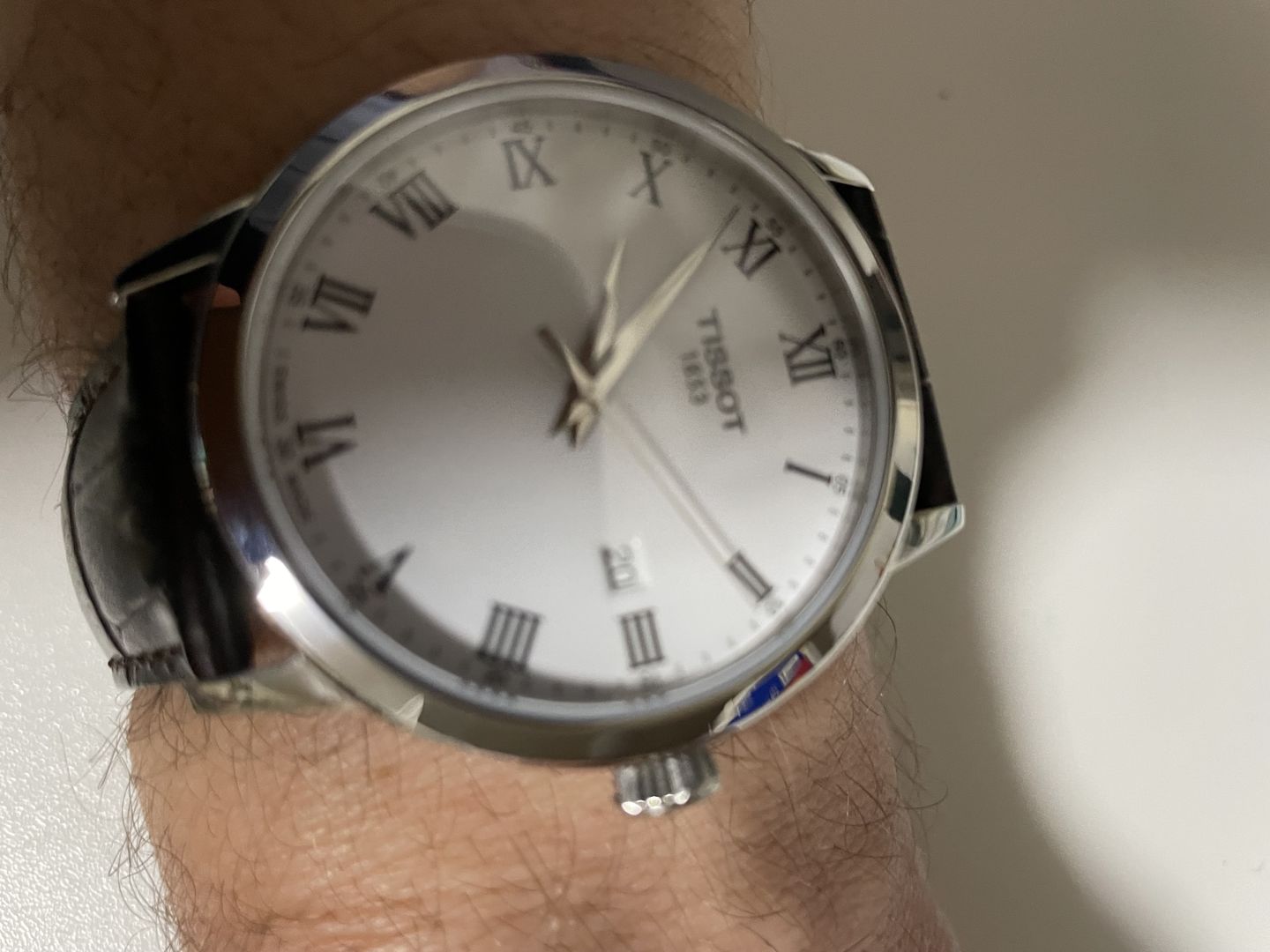 Customer photo review of Tissot Men's T-Classic Stainless Steel Quartz Dream Watch White Dial T129.410.16.013.00