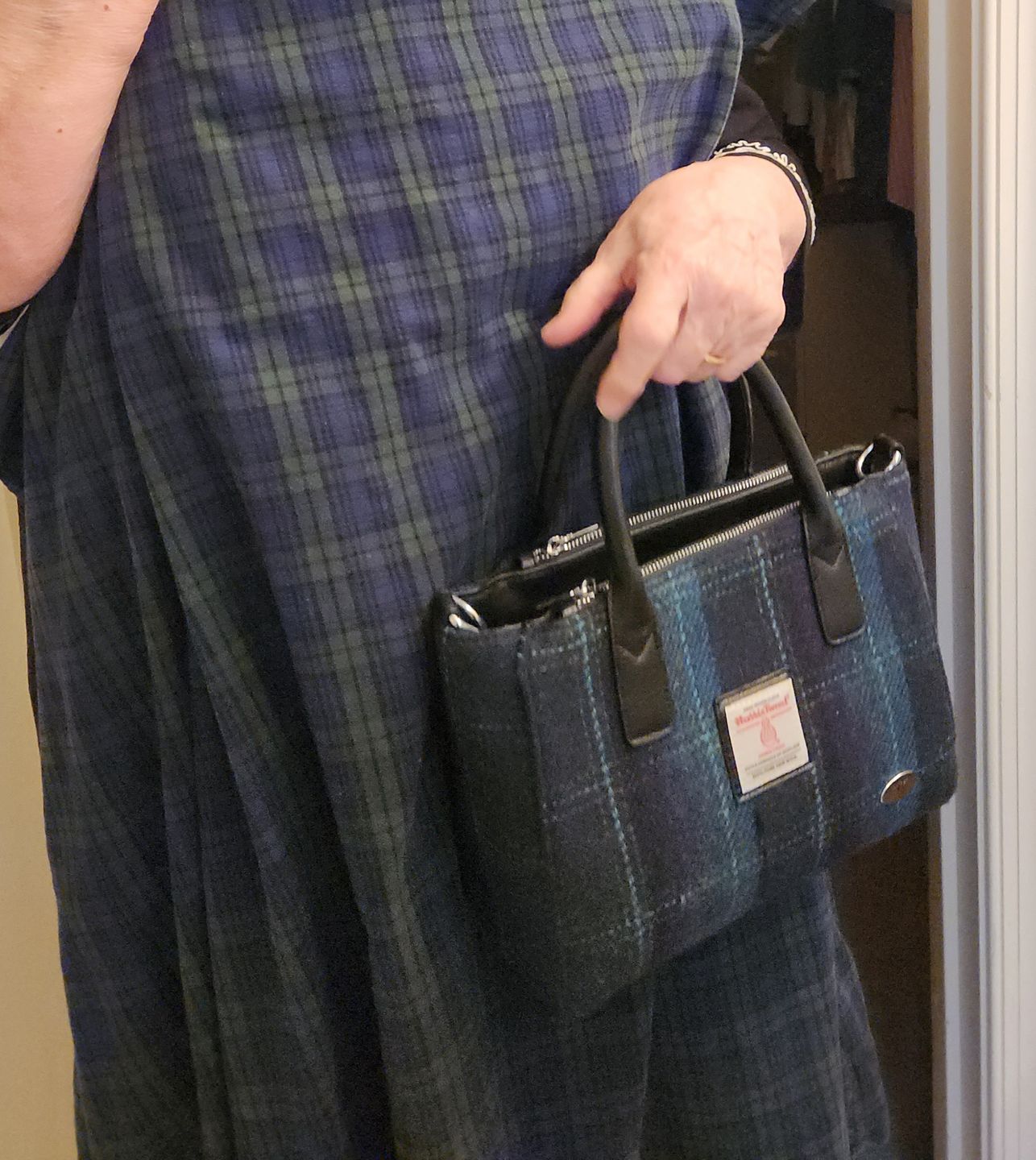 Customer photo review of Harris Tweed Small Tote Bag with Shoulder Strap